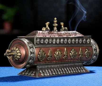 Tibetan Brass Incense Holder